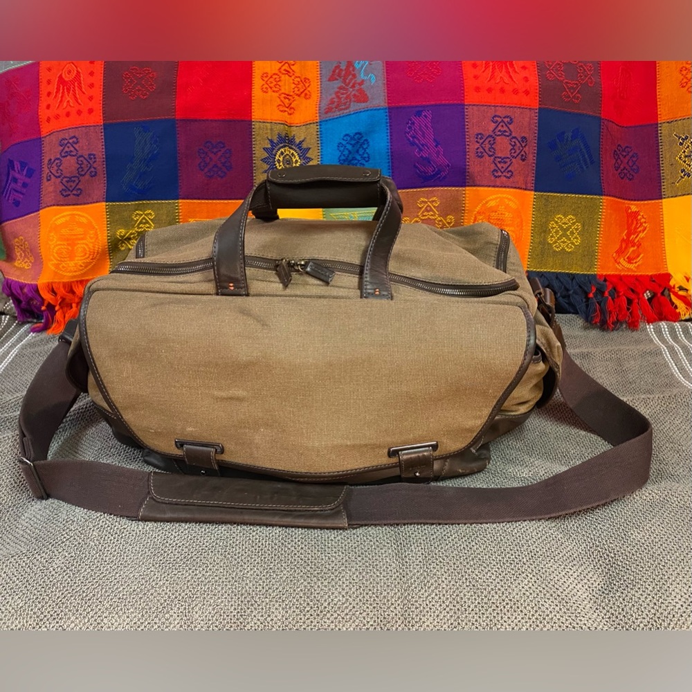 Dunhill canvas leather travel carry on bag